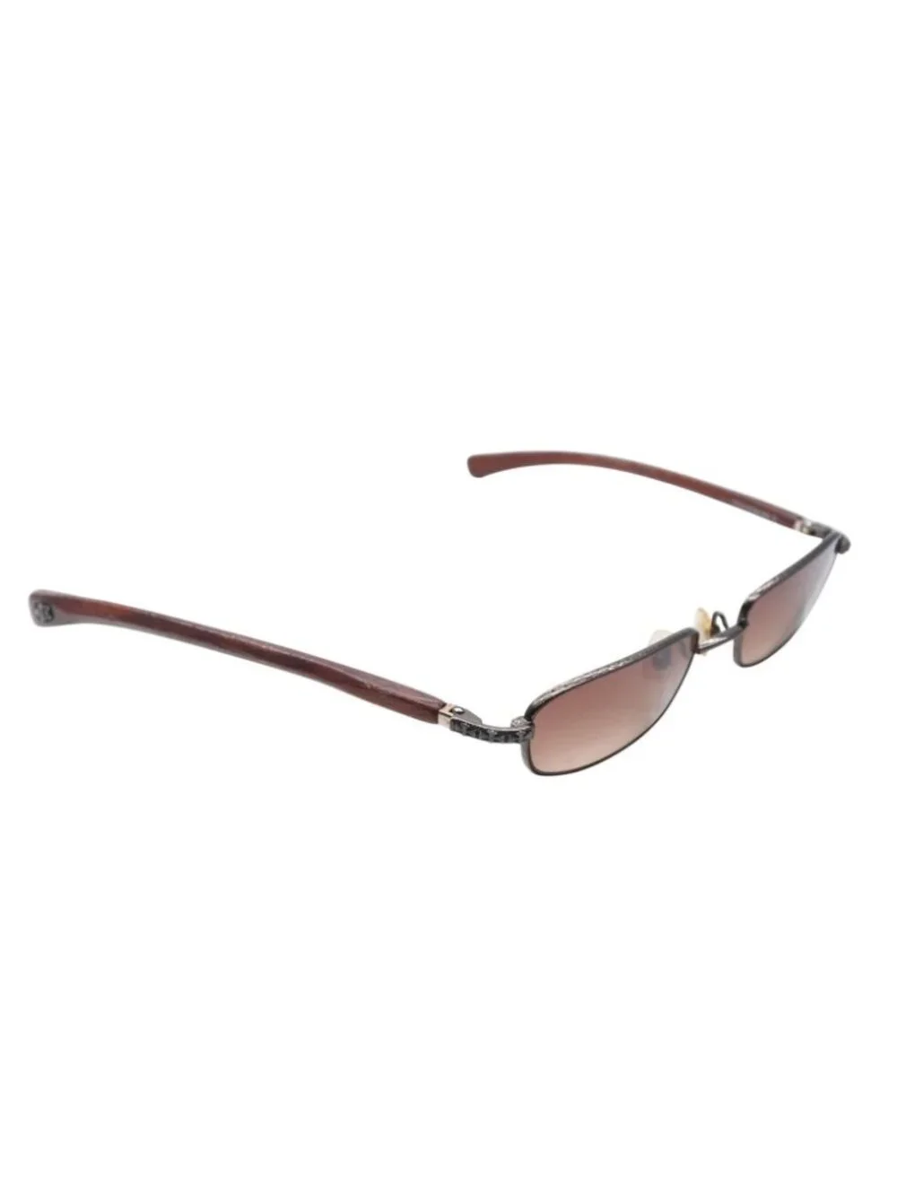 Chrome Hearts Vervedere-d Sunglasses Eyewear CH Cross Dagger Ebony Wood